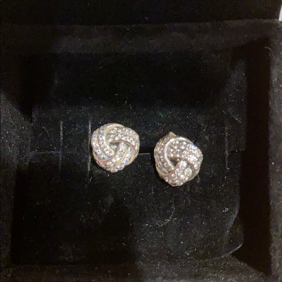 Pandora Jewelry - Pandora silver crystal studs